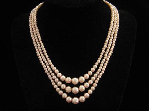 pearl necklace ebay|vintage pearl necklaces 1950s.